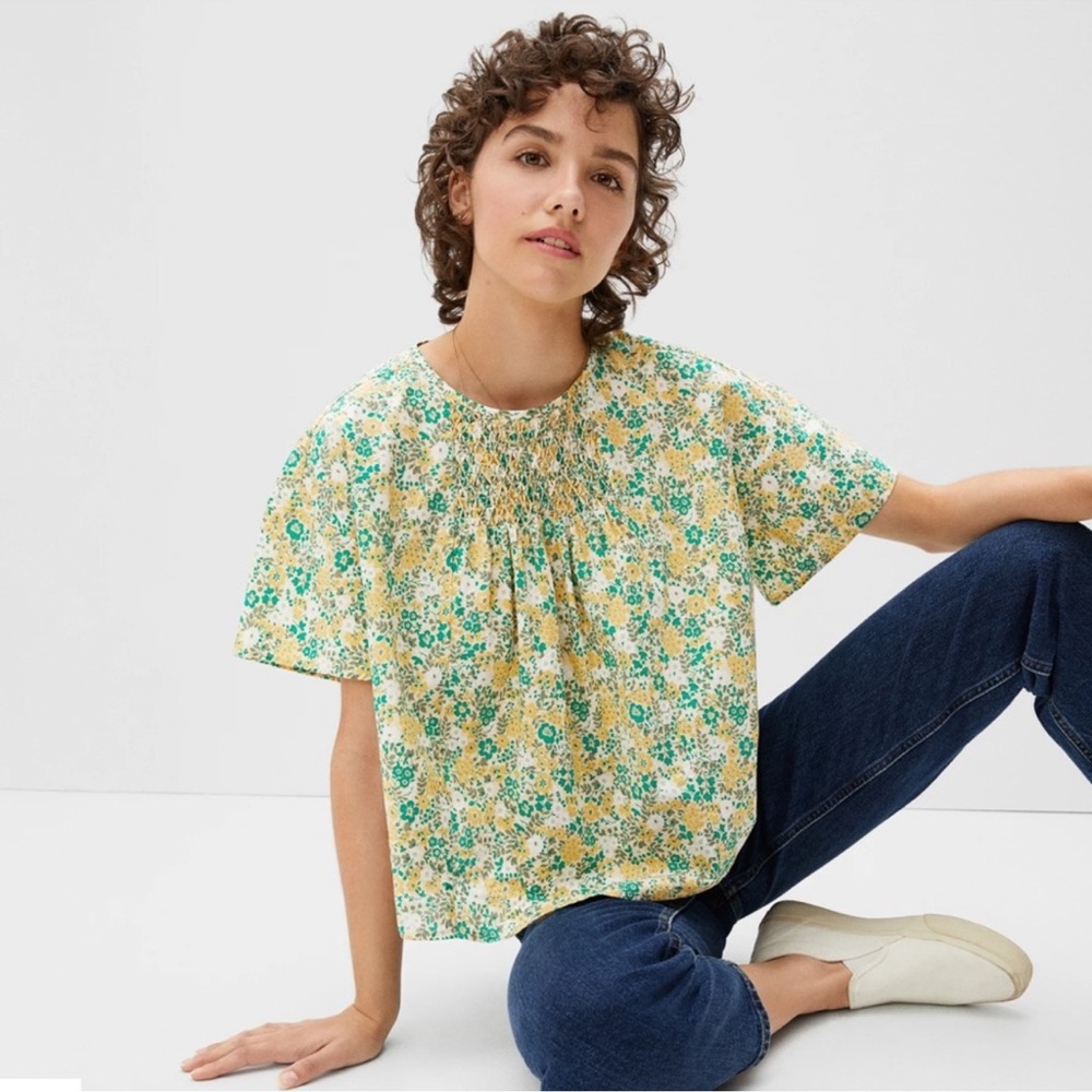 Everlane Floral‎ Cropped Top Size Small